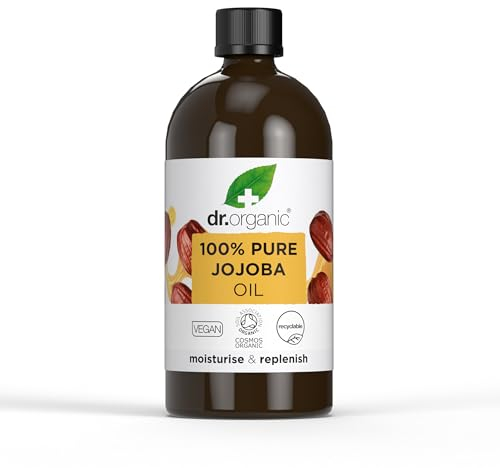 Dr Organic Jojoba Oil, 100% Pure & Natural, Moisturising, Multi Action, Face, Body & Hair, Massage, Carrier Oil, Aromatherapy, Vegan, Cruelty Free, Paraben & SLS Free, Certified Organic, 100ml