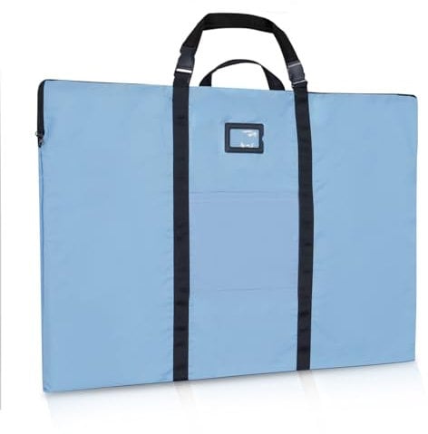 WISEPRO A1 Art Portfolio Case, Artwork Painting Folder Bag with Multi Handles, Slim Waterproof Carrying Storage Bag for Canvas Paintings, Mounted Art,Cardboard, Photography(24 x 36)