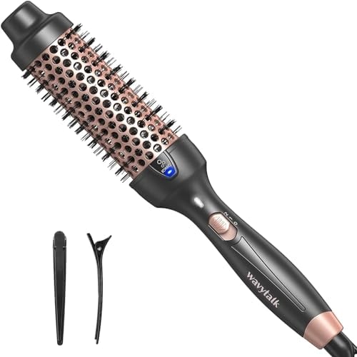 Wavytalk Cepillo Térmico, Thermal Brush Cepillo Rizador Iónico de 38mm Calentado para creando ondas naturales y un volumen, Cepillo Redond para un Blowout Express, Función de Doble Voltaje