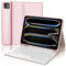 JADEMALL Étui Clavier pour iPad Pro 11 Pouces (M4) 2024, AZERTY Français Clavier Détachable Bluetooth sans Fil pour iPad Pro 11 M4 2024 A2836/ A2837/ A3006, Rose