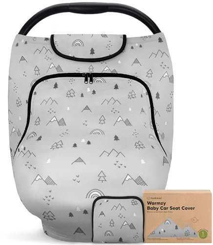 Autositzbezug für Babys - Baby Sitzbezüge für Frühling, Herbst, Winter - Universelle Stretch Fit Babyschale für Babys, Jungen, Mädchen, Stillbezug, Weiches & Atmungsaktiv Babysitzbezug (Woodland)