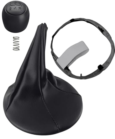 1neiSmartech 5-Gang-Knauf-Set mit Feder, Kopfhörer und Ring - kompatibel mit Fiat Panda 169 2. Serie (2003-2012), Fiat 500/500C 2. Serie (2007-2013)