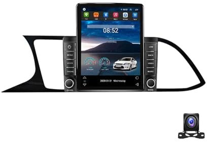 EsaSam 2 DIN Android 13 Autoradio con Navi Schermo Touch Screen da 9.7 Pollici Compatibile con Seat Leon 3 2012~2020 Car-Play/Android Auto Radio con AHD Telecamera Posteriore,TS800