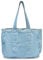 Boziee Denim Damen Shopper Tasche Damen Tote Bag Groß Beuteltasche Mit ReißVerschluss,Tragetasche Shopping Bag für School Schule Arbeit Büro Reisen Einkaufen Alltag (Leichte Denim)