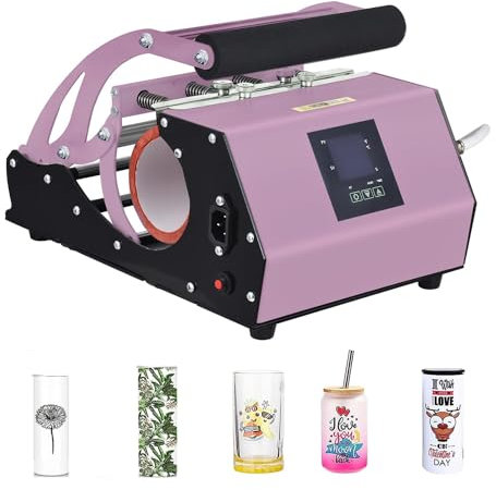 LZDOYY Heat Press, Tumbler Heat Press Machine for 11oz-20oz Sublimation Straight Blank Skinny Tumblers Mugs Glass Mug Cup Heat Transfer Printing with Temperature Adjustment,B-110V