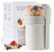 Swkien MüSlibecher to Go, Joghurtbecher to Go 450ml+250ml, Joghurt to Go Becher mit Löffel, Müsli Becher to Go für Müsli & Joghurt, Auslaufsicherer Müsli Cup to Go, Lunchpot(Hellgrau)
