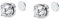 Stainless Steel Magnetic Stud Earrings for Men Women, Non-Piercing Clip On Stud Earrings Set 8mm (Silver)