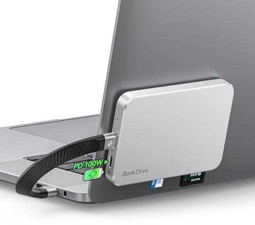 ORICO SSD Externo Magnético 2TB, SSD Portátil para Magsafe hasta 1050 MB/s, USB 3.2 Gen 2, Admite Carga PD 100W, con Lector de Tarjetas SD/TF, Puerto para Auriculares Type-C -P10Pro