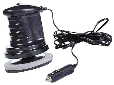 Macchina per la ceratura 'auto, 12 V, lucidatrice per veicoli di potenza 120 W, strumento compatto per la cura 'auto per moto, mobili, dettagli garage, 12 x 12 x 17 cm, nero, arancione