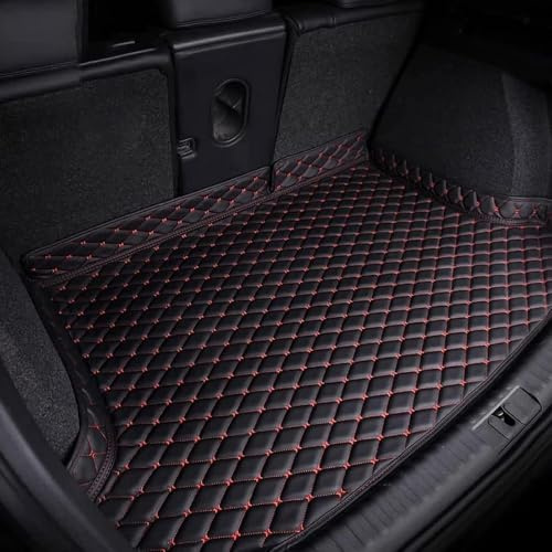 EFBCWQXUI Auto Leder Kofferraummatten, für VW Tiguan Allspace Adventure 7-Sitzer 2019-2024 Wasserdicht rutschfest Kratzfestem Teppiche Kofferraumwanne Kofferraum Schutzmatten,D