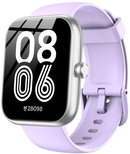 Reloj inteligente con Alexa integrado, rastreador de fitness HD de 1.8 pulgadas, llamadas/notificaciones Bluetooth, más de 120 modos deportivos, seguimiento de frecuencia cardíaca/sueño 24/7