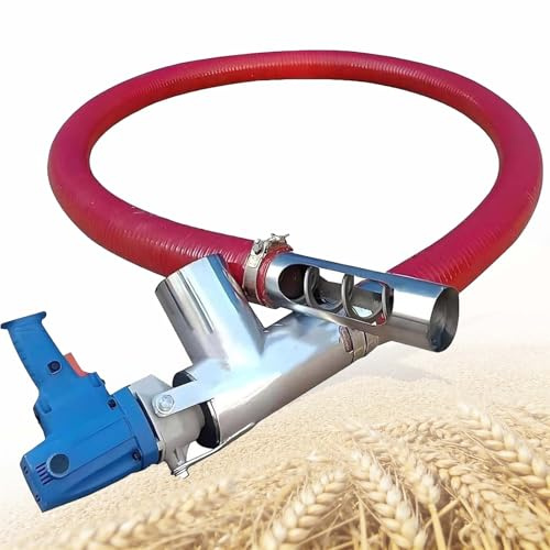 EXSHUING Sinfín Transportador De Granos, Alimentador De Tornillo Eléctrico Portátil De 2200 W Para Materiales Granulares, En Polvo Y Floculados. Transporta Trigo, Maíz, 220-440 Lb/Min(1.5m (58.8in))