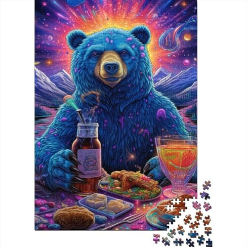 Fantasy Bear Dining Scene 1000 Piece Jigsaw Puzzle Paper Adults Stress Relief