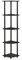 Furinno Eckregal mit 5 Ebenen, Mehrzweckregal, Verbundholz, PVC-Rohre, Espresso/Schwarz, 29.46 x 29.46 x 146.56 cm