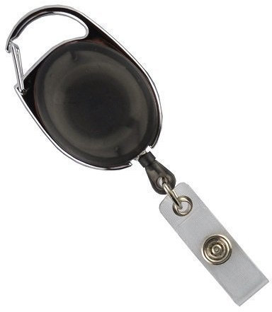 10 Stück Skipasshalter schwarz transparent, Ausweishalter, Ausweisjojo, Skipassjojo, Yoyo