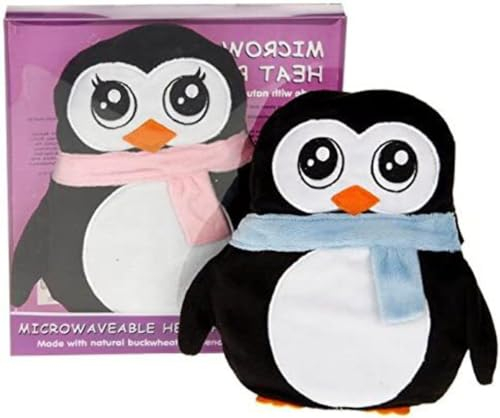 Wheaty Warmers Microwaveable Microwave Heat Pack - Penguin with Pink Scarf
