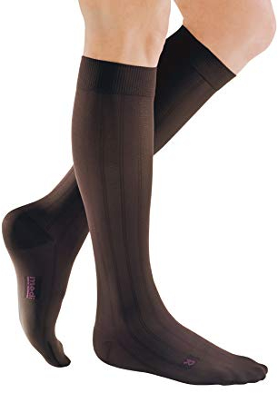 medi mediven for men - Kompressionsstrümpfe für Herren | Kniestrümpfe | CCL2 | Braun | Größe V | Normal | Hergestellt aus Hightech-Fasern | Mit Clima Comfort & Clima Fresh