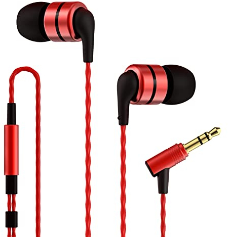SoundMAGIC E80 Auricolari ad alta fedeltà Cuffia per smartphone di alta qualità Cuffie con isolamento acustico- Rosso