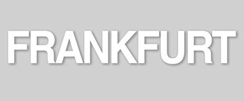 Eurographics Art Words AW-DF2083, 3D Buchstaben FRANKFURT, Wandtattoo, weiß, 60 x 25 x 1,4 cm