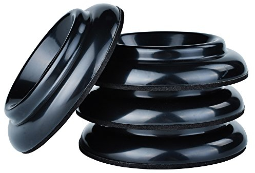 Lot de 4 Protections antidérapantes pour roulettes de Pied de Piano Vertical - par KingPoint - en Plastique ABS Plastique Noir