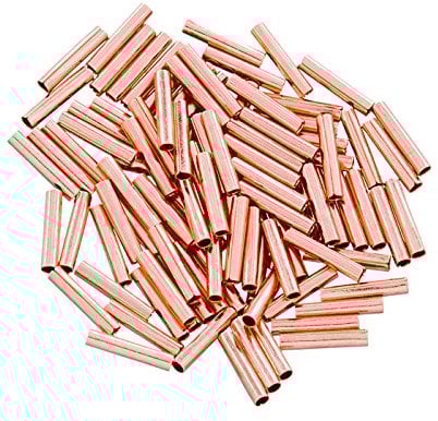 Rose Gold Plated 6x1.1mm Tube Metal Spacer Beads PK100