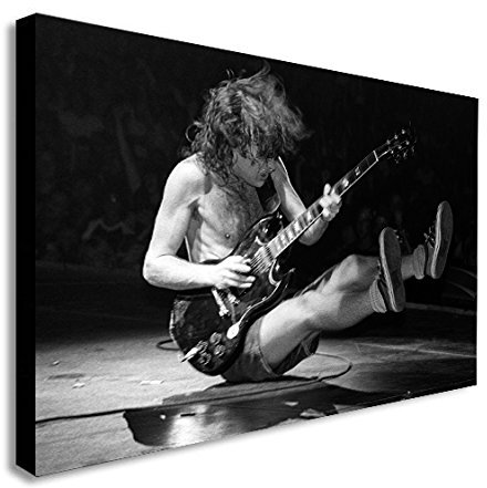 FAB ACDC Angus Young – Kunstdruck auf Leinwand, verschiedene Größen (A1, 81,3 x 61 cm)