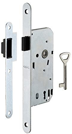 THIRARD - Serrure encastrable magnétique à clé pour porte de chambre, axe 40mm, bouts ronds