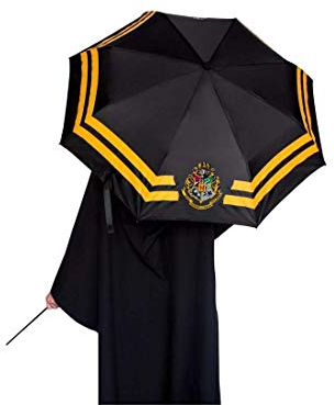 The Noble Collection Hogwarts Regenschirm Harry Potter, Rot, Cartoon Muster, Traditionell, Winddicht, Tasche, 112 cm