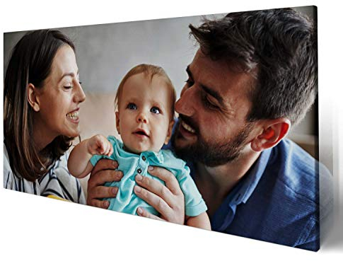 wandmotiv24 Leinwandbild - Foto auf Leinwand mit Online-Vorschau - personalisierte Wanddeko - Bild mit Wunschmotiv - Fotogeschenk - 80x40 cm