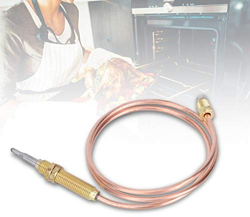 M8 Thermocouple Replacement, BBQ Grill Fireplace Heating Gas Burner Thermocouple Probe 600mm,for Gas Heater Brazier Oven Water Heater
