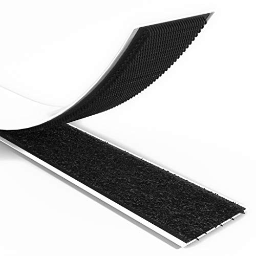 Rietlow® Klettband Selbstklebend Extra Stark - Klettstreifen 8 Meter - Klettverschluss selbstklebend aus Polyester und reißfestem Nylon - Dual lock Klettband - Doppelseitiges Klettband 20mm (Schwarz)