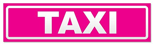 Kiwistar Magnetschild Taxi invertiert - 30cm Pink - magnetisch für Auto PKW Kfz - wiederverwendbares Hinweisschild aus Magnetfolie - für Fahrzeug, Truck