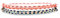 2x bracelet de cheville set pour hommes et femmes - boho hippie - accessoires de plage et de festival - fabriqués à la main - 100% coton écologique, imperméable et ajustable (Bleu & Rouge)