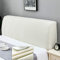 WYJHNL Kopfteilbezug, elastischer Fleece-Bezug, für Doppelbett, waschbar, für Zimmerdekoration, Weiß 180-190 cm