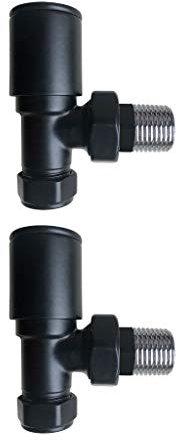home store Modern Angled Radiator Valve MATT BLACK