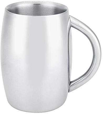 avec poignée tasse à café à double paroi durable, lot de 2 tasse à café en verre à double paroi, avec couvercle pour(550ml, Light body)