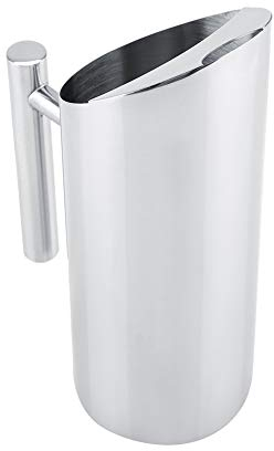 Cruche A Eau, Pichet Inox, 1-2L cruche en acier inoxydable à bec de débit de précision Pichet Eau Carafe Eau pour cuisinière à induction