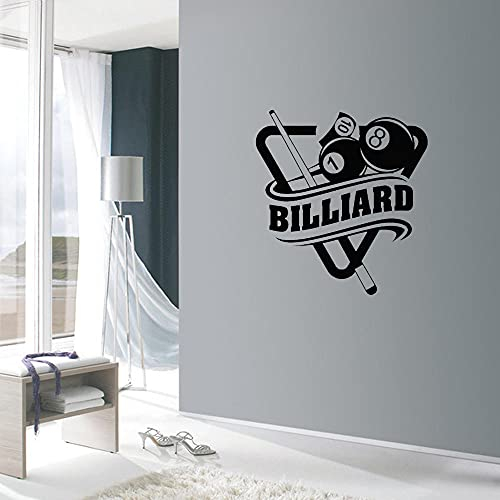 Wandaufkleber Billard Innendekoration Vinyl Wandaufkleber Spielzimmer Billardzimmer Selbstklebende Kunst Vinyl Wandtattoo