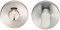 Slim Bathroom Thumbturn Lock and Release Handle - with Indicator - Satin Steel | Locking Thumb Turn and Release Handle - Screwless Rose - for Use with Lever on Rose Door Handles