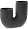 Storefactory - Stråvalla - Vase - U Vase - Bogenvase - Keramik - Dunkelgrau - Maße (LxBxH): 24 x 7 x 21 cm