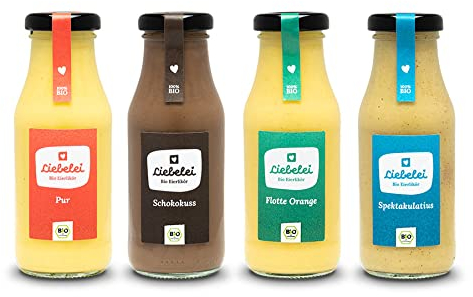 LIEBELEI BIO EIERLIKÖR 4er-SET (4 x 0.2l) - BIO Eierlikör aus nachhaltiger Produktion