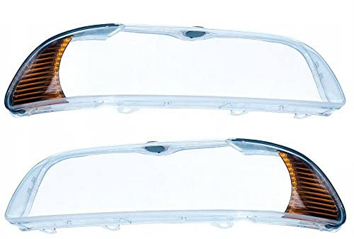 Scheinwerferabdeckung für BMW E39 5er-Serie 00-03, mit Halogen- und Xenon-Scheinwerferabdeckung, bernsteinfarben