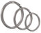 KeyUnity KA19 Schlüsselringe Schlüsselanhänger, Titan-Spaltring 22/27/33 mm Seitlich Drückender Runder Flacher Schlüsselringe Schlüsselring Karabiner für Männer und Frauen (1L+1M+1S)