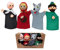 Set 4-Fach Marionette Märchenfigur Handpuppe Rotkäppchen 18 cm, Mehrfarbig, für Kinder Jungen Mädchen Babys