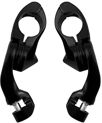 HCmotorku Kit de montage de repose-pieds réglables pour moto Harley Touring Road King Road Glide Electra Glide Softail Dyna Sportster 32 mm 3,2 cm 1-1/4 Noir