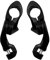HCmotorku Kit de montage de repose-pieds réglables pour moto Harley Touring Road King Road Glide Electra Glide Softail Dyna Sportster 32 mm 3,2 cm 1-1/4 Noir