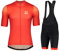Herren Radtrikot Set- Herren Fahrrad Trikot Kurzarm- Schnell Trocknend Atmungsaktiv Fahrradbekleidung Fahrradtrikot, Radsport Set mit 3D Cushion Shorts (Rot,L)
