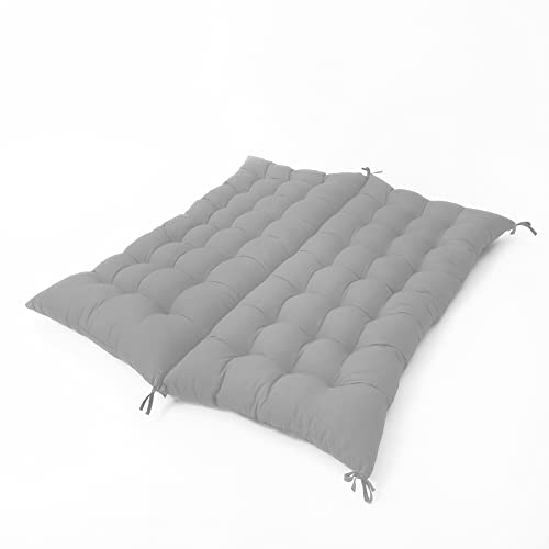 NENIUX Bankkissen für Innen- und Außenbereich, 2-Sitzer, 7,6 cm, dick, für Garten, Loveseat, Bank, Sitzkissen mit Rückenlehne, Ersatz-Sitzkissen für Terrassenschaukelmöbel, 100 x 100 x 8 cm, grau