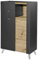 LINE Badezimmer Kommode in Anthrazit, Artisan Eiche Optik - Badezimmerschrank Bad Schrank mit viel Stauraum - 77,5 x 126 x 39,5 cm (B/H/T)