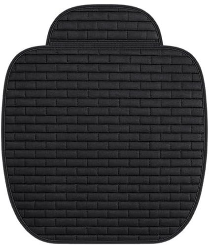 DEARBAG Cuscini Sedili Anteriori Universale, Cuscino Sedile Auto Anteriore Traspiranti, Copri Seduta Sedile con Fondo Antiscivolo, Cuscino per Sedile Auto Coprisedile Confortevole, Nero (52 * 51cm)